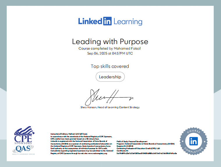 Certified Leadership From CPE